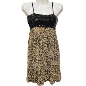 Gold Glitter Sparkly Mini Dress Size S or Petite